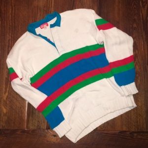 Rugby style vintage sweater sweatshirt